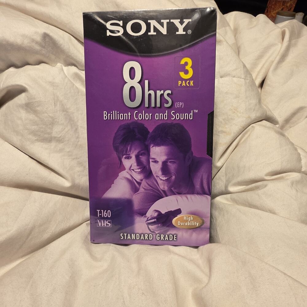 Sony T-160VL/WA VHS 3 Pack Deadstock